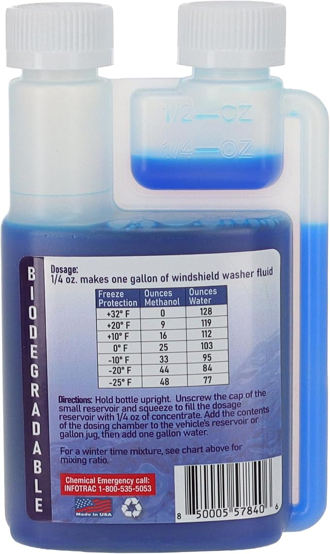 Windshield Washer Fluid Concentrate, 1 Bottle Makes 32 Gallons, 1/4 oz. Makes 1 - Image 2
