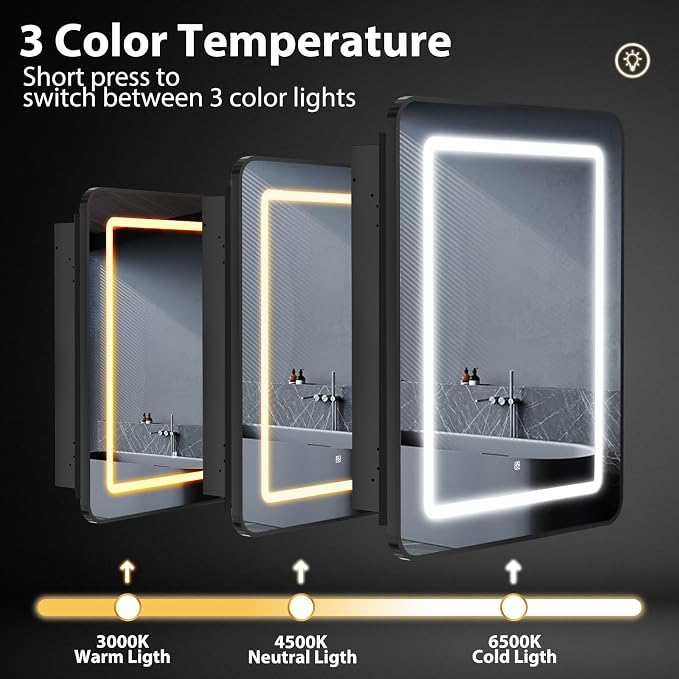 ROOMTEC Lighted Medicine Cabinet - Image 5