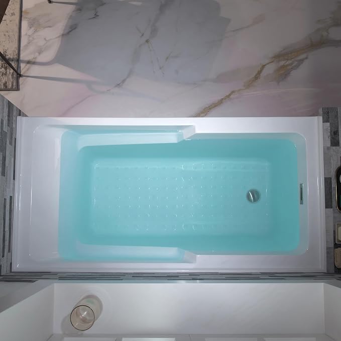 WOODBRIDGE 60" Acrylic Rectangular Alcove Soaking Bathtub in White - Image 3