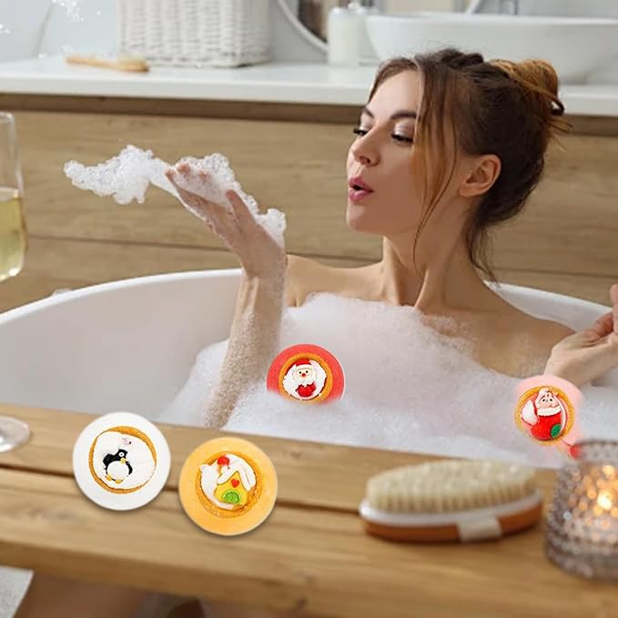 Christmas Bath Bombs 12PCS/Set Different Scents Natural Organic Bath Bombs - Image 2