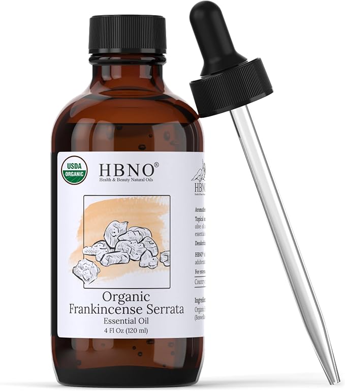 HBNO California Bottled Organic Frankincense Essential Oil 4 fl oz by HBNO