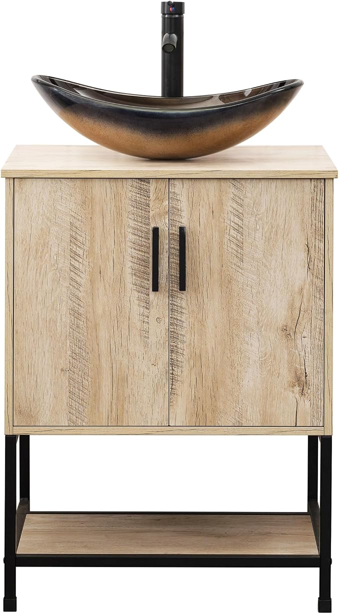 UEV Rustic Oak 24" Bathroom Vanity - Image 9