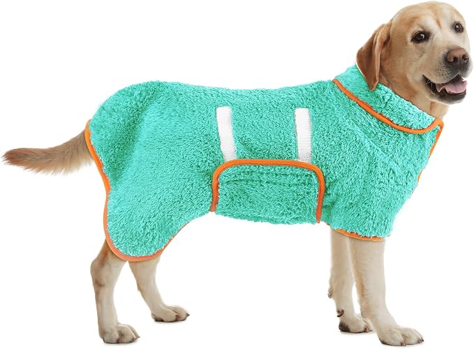 Bienbee Dog Bathrobe, Quick Drying Super Absorbent Dog Robes by Bienbee