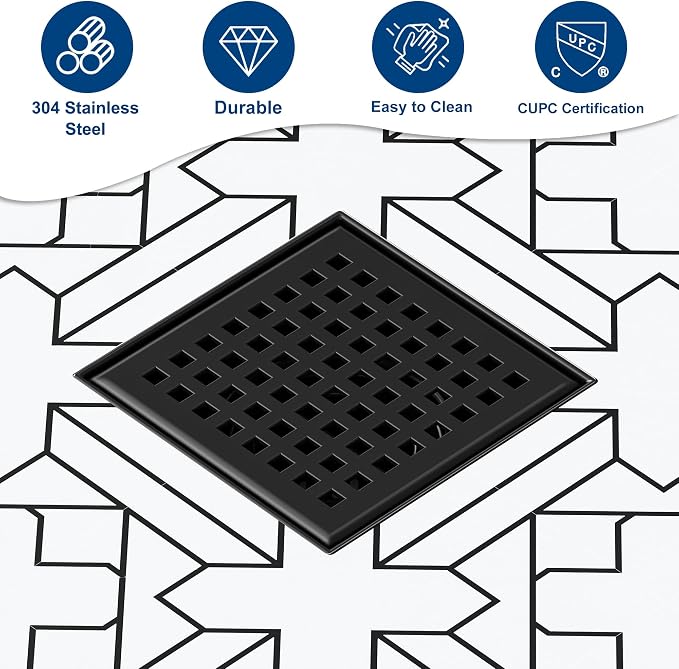 Neodrain 4 Inch Square Shower Drain - Image 4
