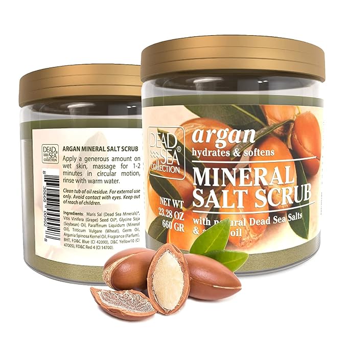 Dead Sea Collection Argan Salt Scrub – Exfoliating Body Scrub - Image 8