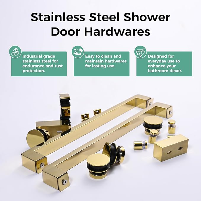 DELAVIN 56"-60" W x 75" H Frameless Shower Door, Double Sliding Shower Door - Image 7