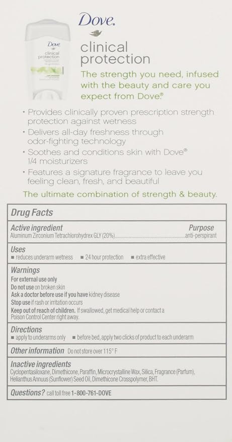 Dove Clinical Protection Antiperspirant Deodorant, Cool Essentials 1.7 Ounce - Image 3