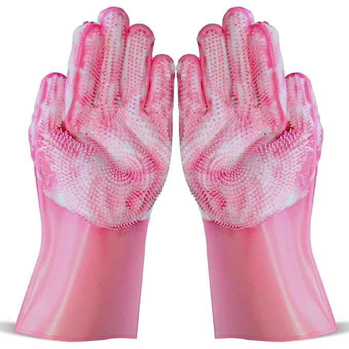 Dog Shampoo Brush, Dog Bath Brush, and Dog Washing Gloves | Essential Dog Bath by NVNAN
