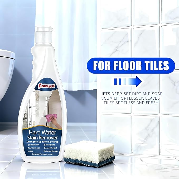 Hard Water Stain Remover, Shower Glass & Shower Door, Toilet Bowl Cleaner - Image 5