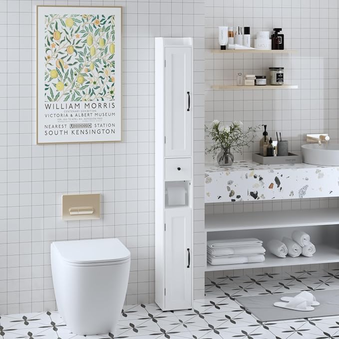 Tall Bathroom Storage Cabinet by PRINKROOMY