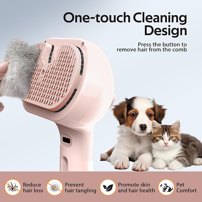 Pet Grooming Brush with Electronic Mist Spray - Image 3