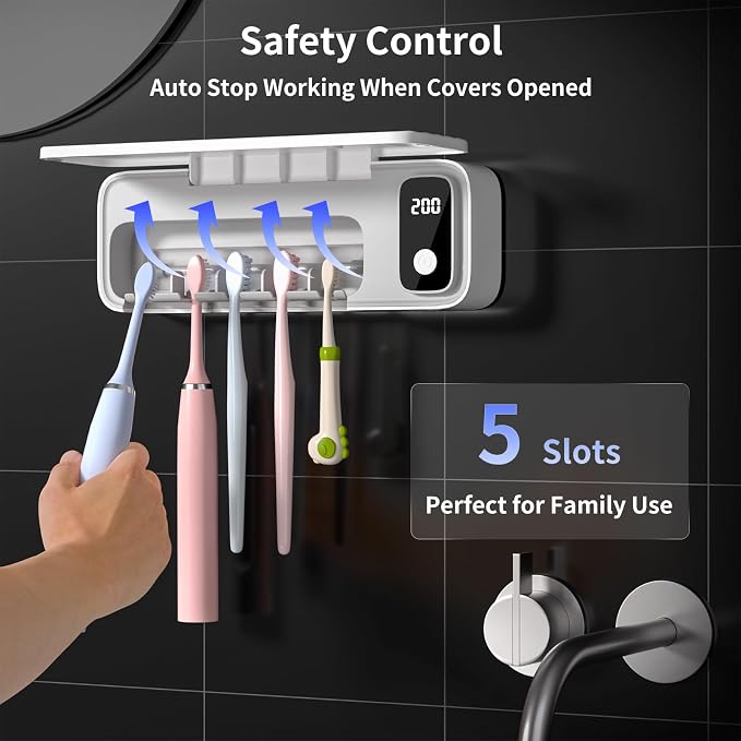 Toothbrush Sanitizer and Holder, UV Toothbrush Sanitizer Holder - Image 5