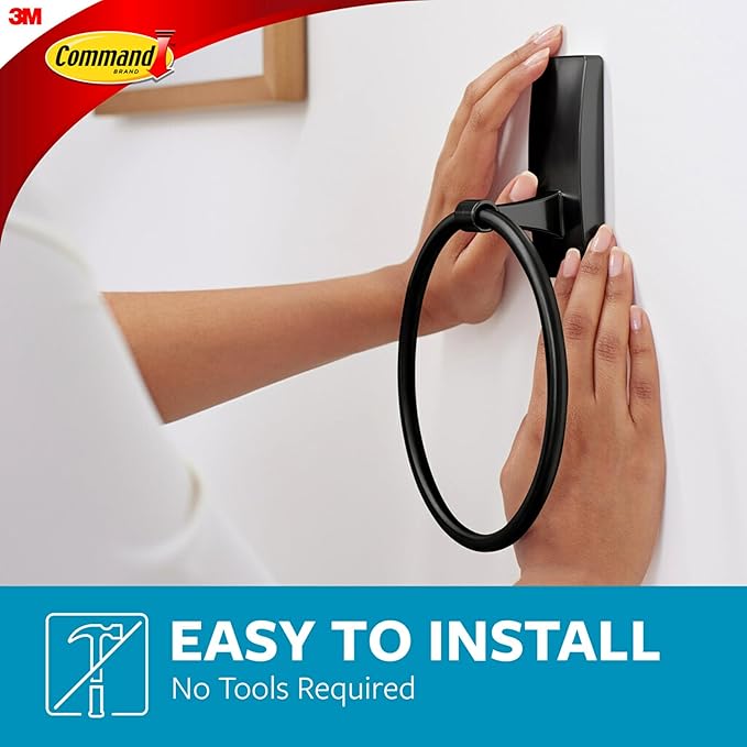 Command Hand Towel Holder Matte Black - Image 3
