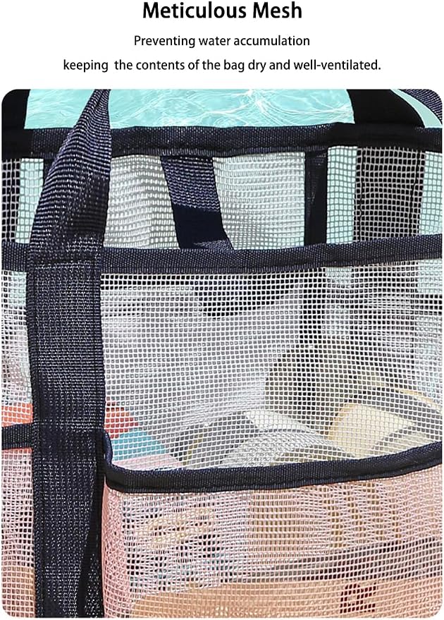 NAJIAKA Mesh Shower Caddy Bag Portable, Travel Toiletry, Organizer - Image 4