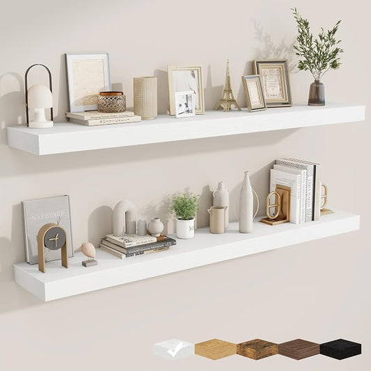 fuqing Floating Shelves for Wall, Wall Mounted Wood Floating Shelf by Fuqing