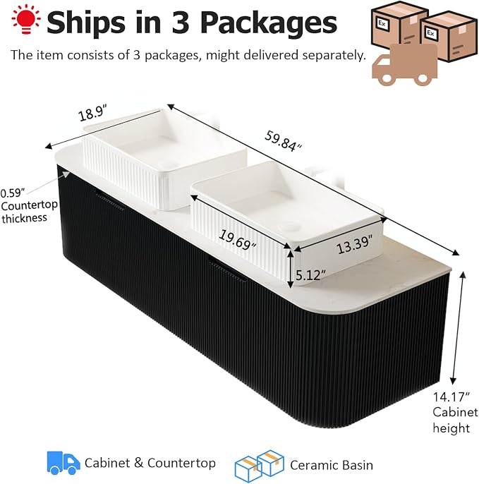 60" Floating Bathroom Vanity - Image 2