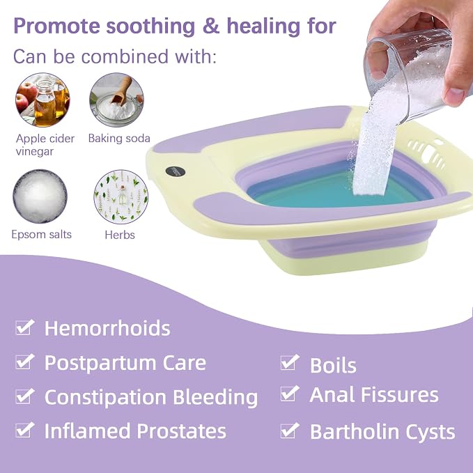 Sitz Bath, Portable Sitz Bath for Postpartum Care, Sitz Bath for Hemorrhoids - Image 4