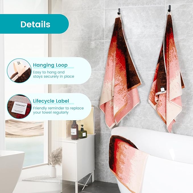 SEMAXE 12-Piece Family Bathroom Towel Set - Image 4