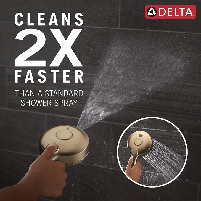 Delta 5-Setting HydroRain 2-in-1 Dual Shower Head - Image 2