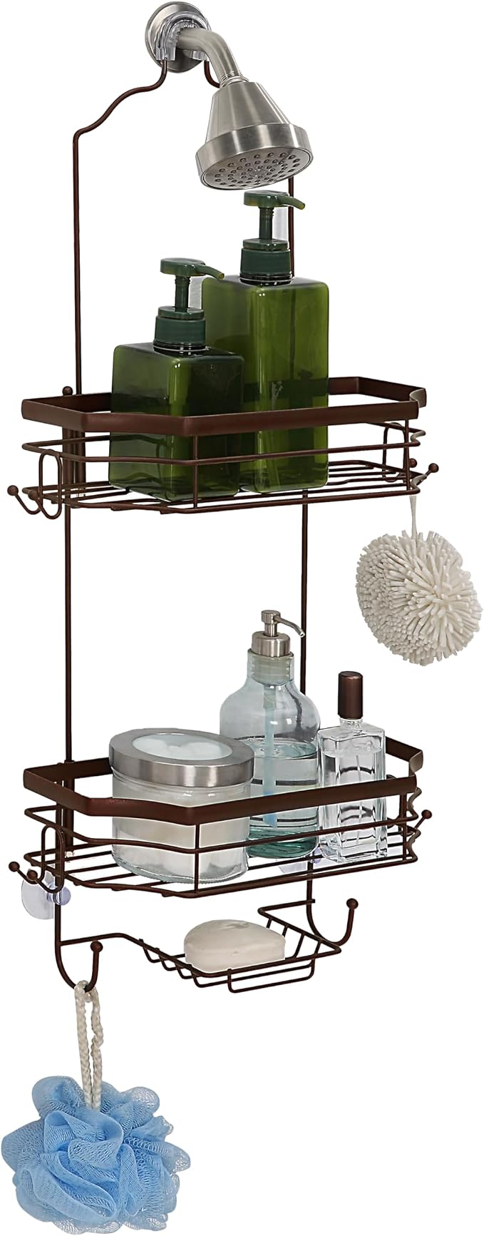 SunnyPoint Bathroom Classic Hanging Over The Shower Head Caddy by SunnyPoint