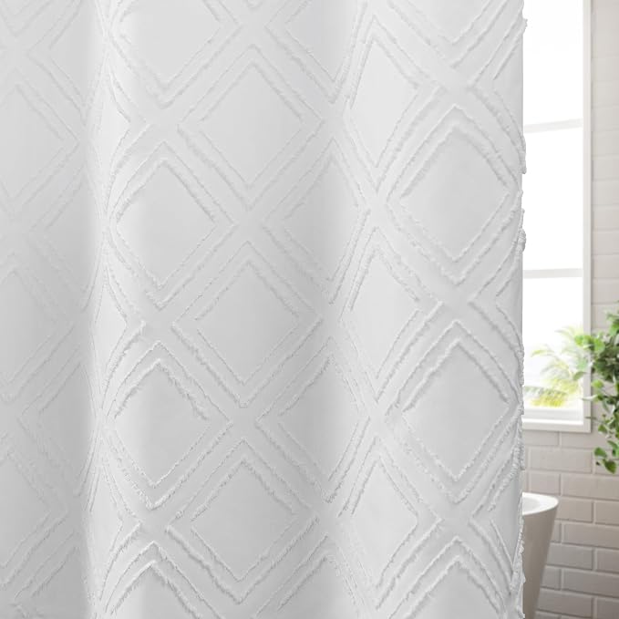 ROSERY No Hook Shower Curtain - Image 9