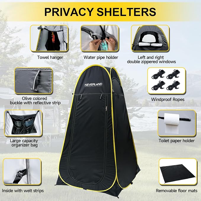 NEVERLAND Pop up Privacy Shower Tent - Image 5