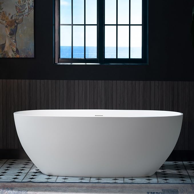 WOODBRIDGE 63" L x 28.35" W Stone Resin Luxury Contemporary Solid Surface by WOODBRIDGE