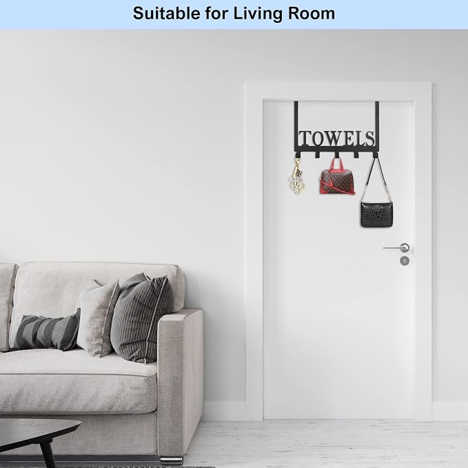 Over The Door Hooks, Towel Rack - Image 5