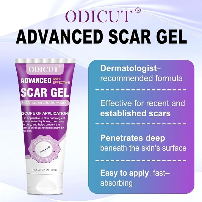 Silicone Scar Gel, Intensive Scar Cream, 2.1oz Keloid Bump Removal - Image 4