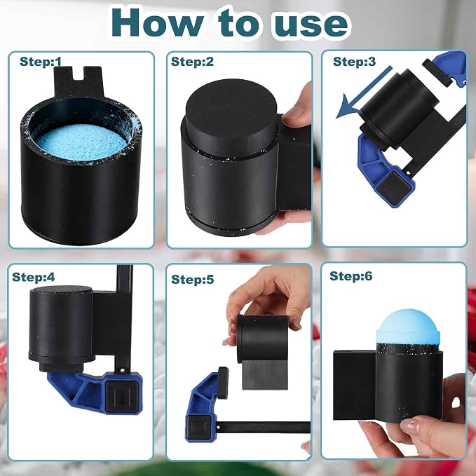 Bath Bomb Press Machine with Bath Bomb Molds Shower Steamer Molds Shampoo Bar - Image 4