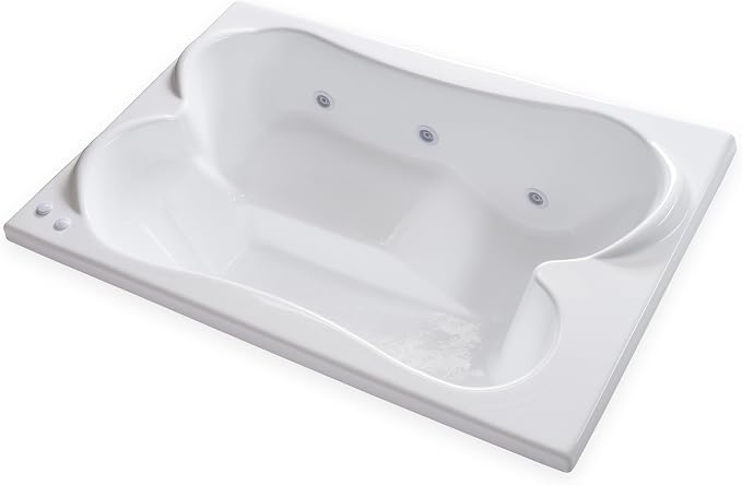 Carver Tubs - TPL7248 - Modern Acrylic Fiberglass Whirlpool Tub Water Massage by CarverTubs