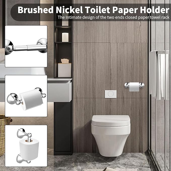 Newfun 8-Pieces 24" Bathroom Hardware Set, Bathroom Accessory Set, Includes 24" - Image 5