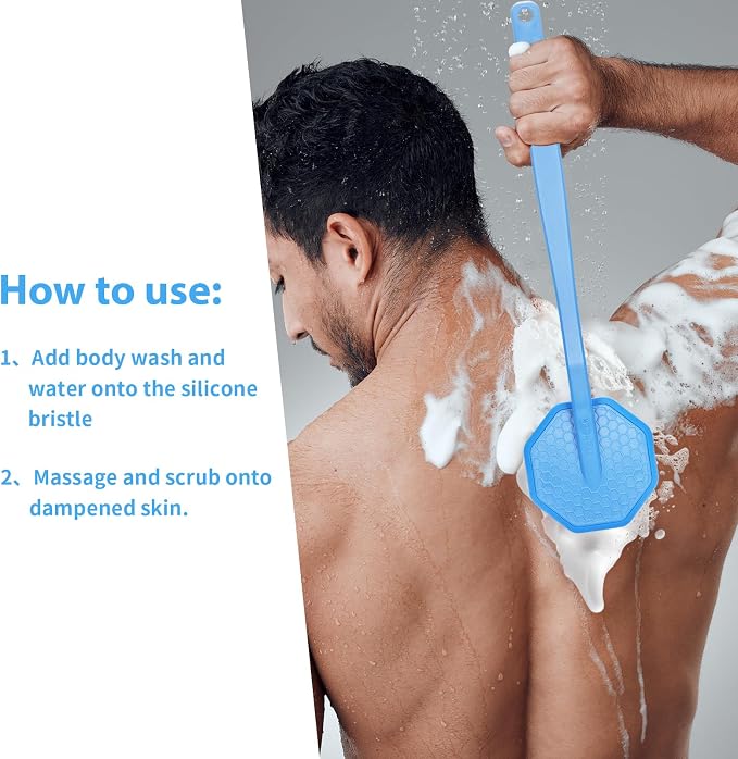 iTokGoK® Silver-Infused Silicone Back Scrubber - Image 2