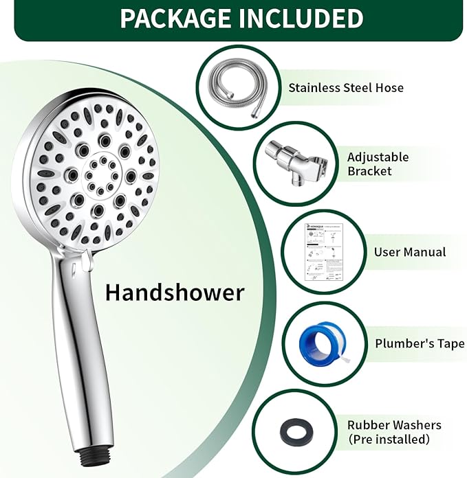 Shower Head, 6 Spray Modes Handheld Showerhead, High Pressure Hand Shower - Image 4
