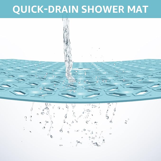 OTHWAY Square Shower Mat, TPE Anti Slip Shower mat - Image 3
