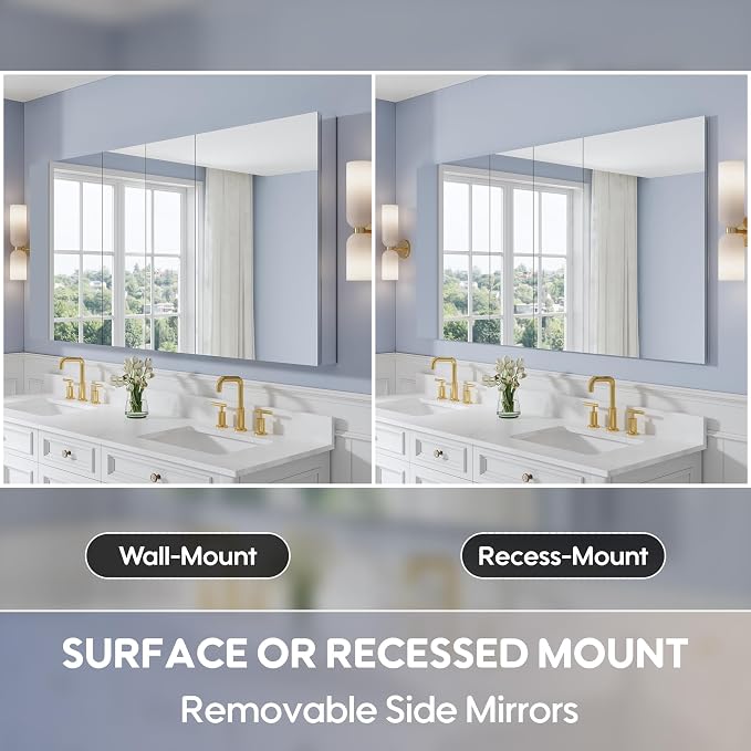 WELLFOR 72" x 36" Bathroom Medicine Cabinet - Image 5