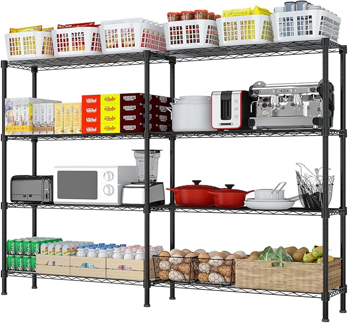 VINGLI 58" W Storage Shelves 1220LBS Heavy Duty Metal Shelving, Upgraded 4 Tier - Image 7