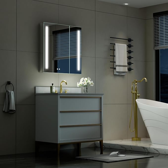 WELLFOR 30" X 30" LED Medicine Cabinet - Image 13