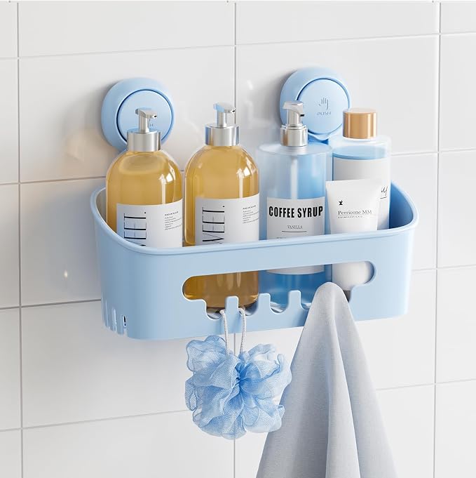 TAILI Shower Caddy Suction Cup, Heavy Duty Bathroom Organizer, Removable Shelves by TAILI