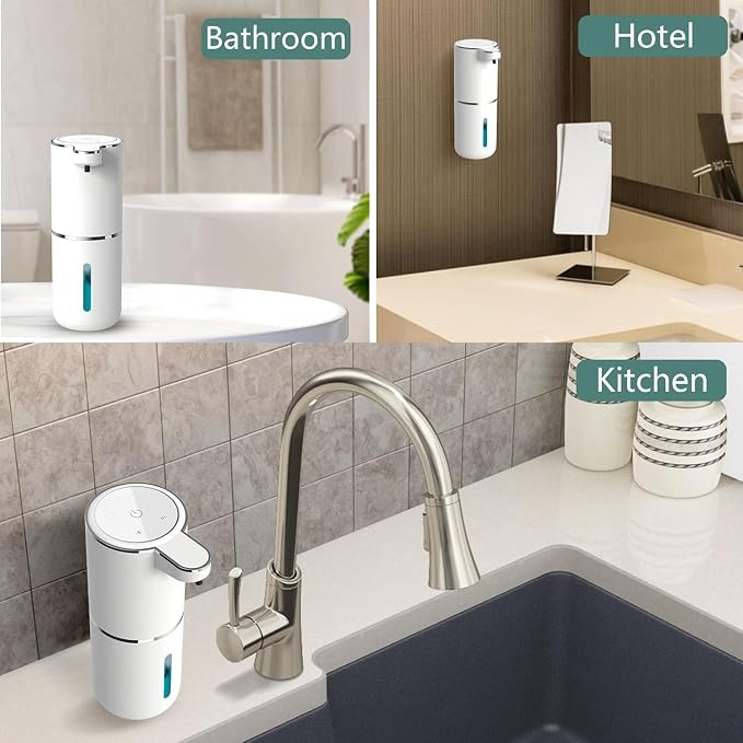 2Pack Automatic Soap Dispenser – Touchless Foaming Soap Dispenser 400ml USB - Image 5