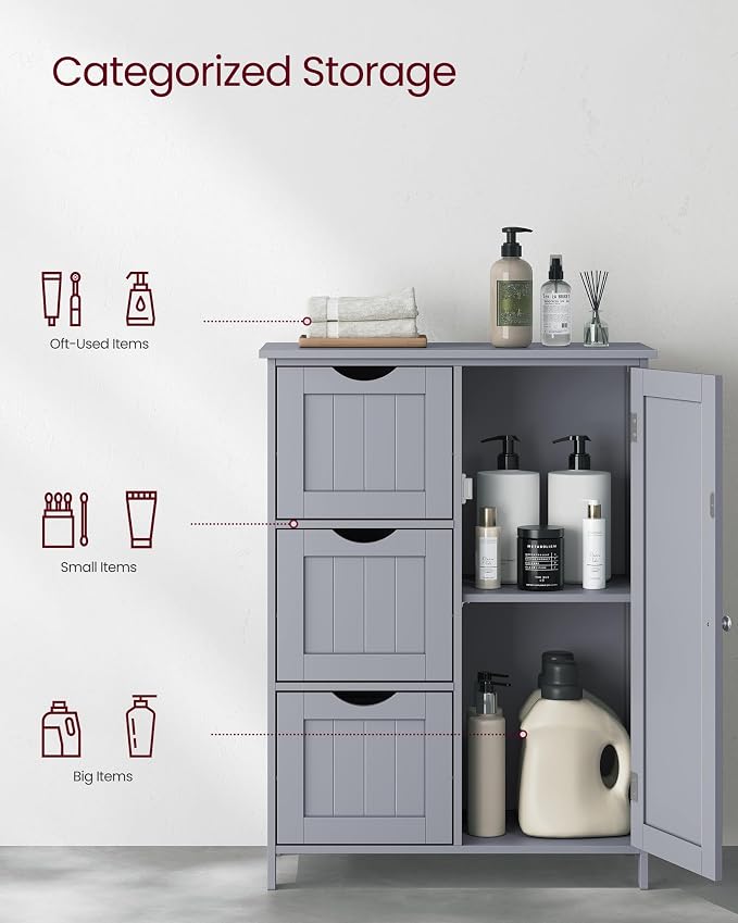 VASAGLE Floor Storage Cabinet, Freestanding Storage Unit - Image 5