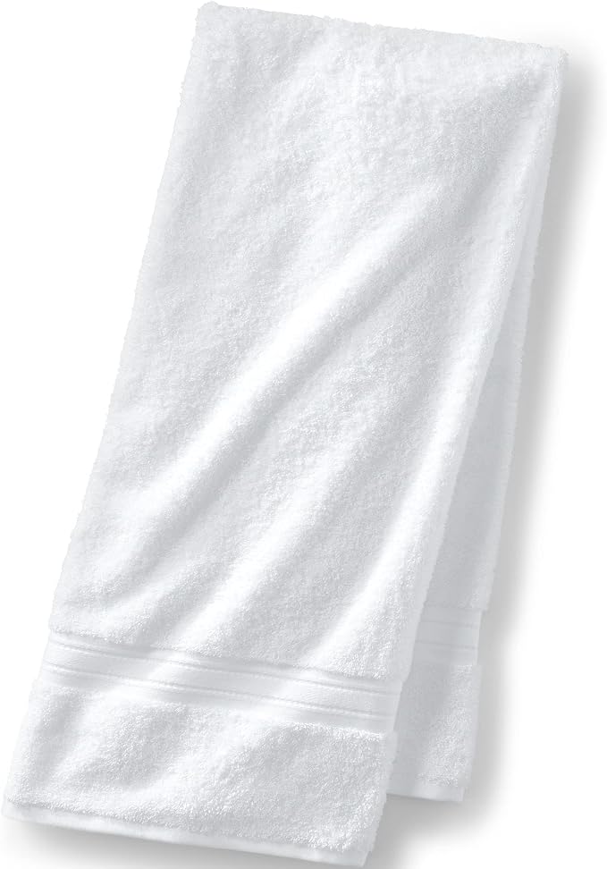 Lands' End Supima Towel White Bath- Bath Sheet by LandsEnd