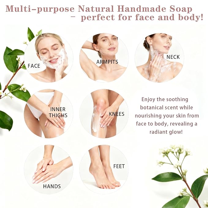 Cleansing Soap Bar for Face & Body & Bath 3Pack 3.3Oz, - Image 6