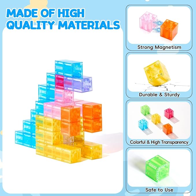 VigorFun Magnetic Blocks Set, Magnet Building Blocks - Image 4