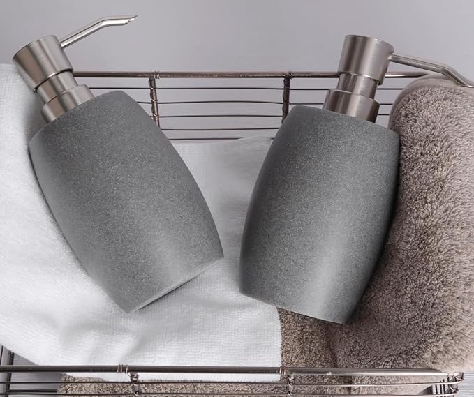 Sandstone Textured Resin Soap Dispenser - Image 4