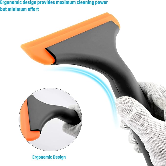 Gomake Small Silicone Squeegee Window Shower Squeegee Tool, Auto Water Blade - Image 3