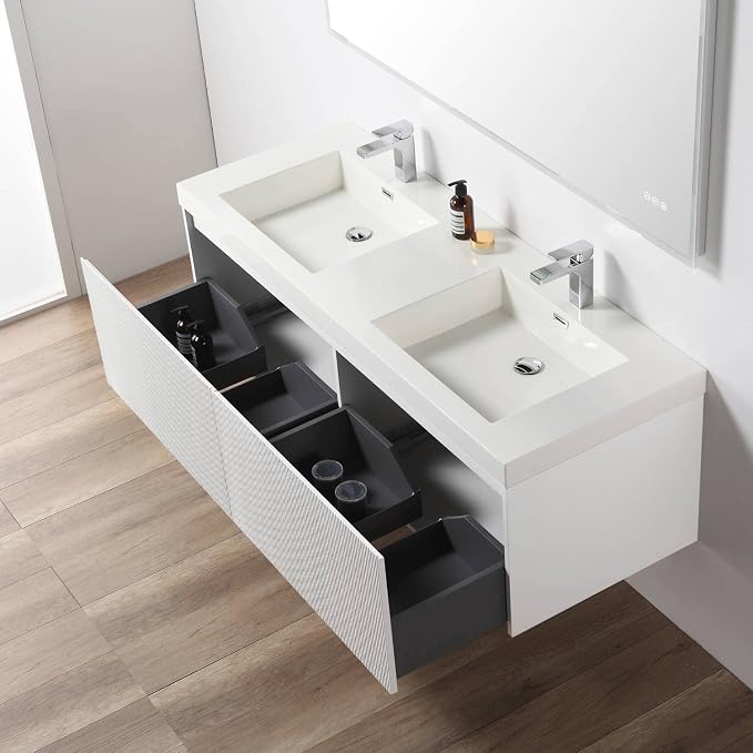 Blossom 60 Inch Double Sink Bathroom Vanity - Image 6