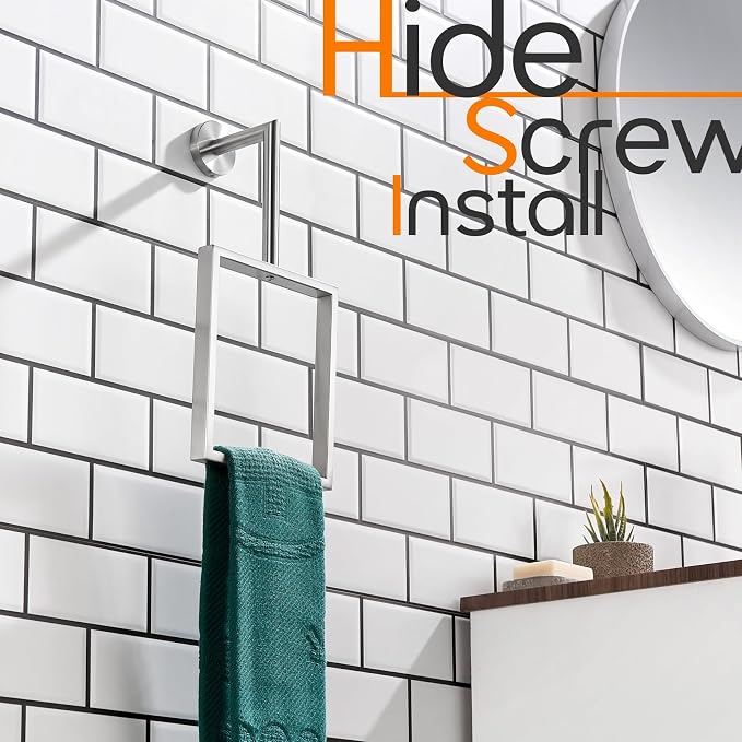 Towel Ring Brushed Nickel Hand Towel Rack - Image 9