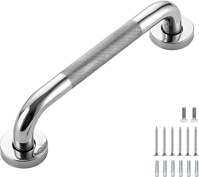Grab Bars for Shower, 1 Pack 12-Inch Anti Slip Shower Handles for Elderly by RavinteHardware