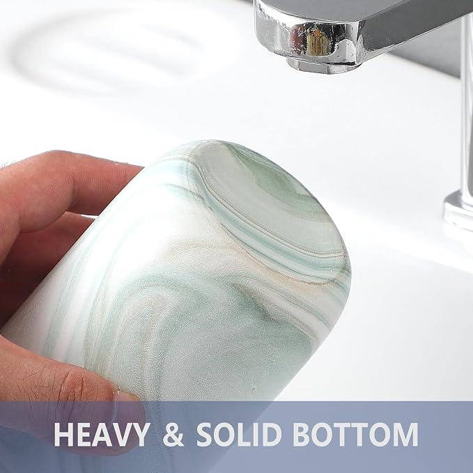 Green Marble Toothbrush Holders - Image 3